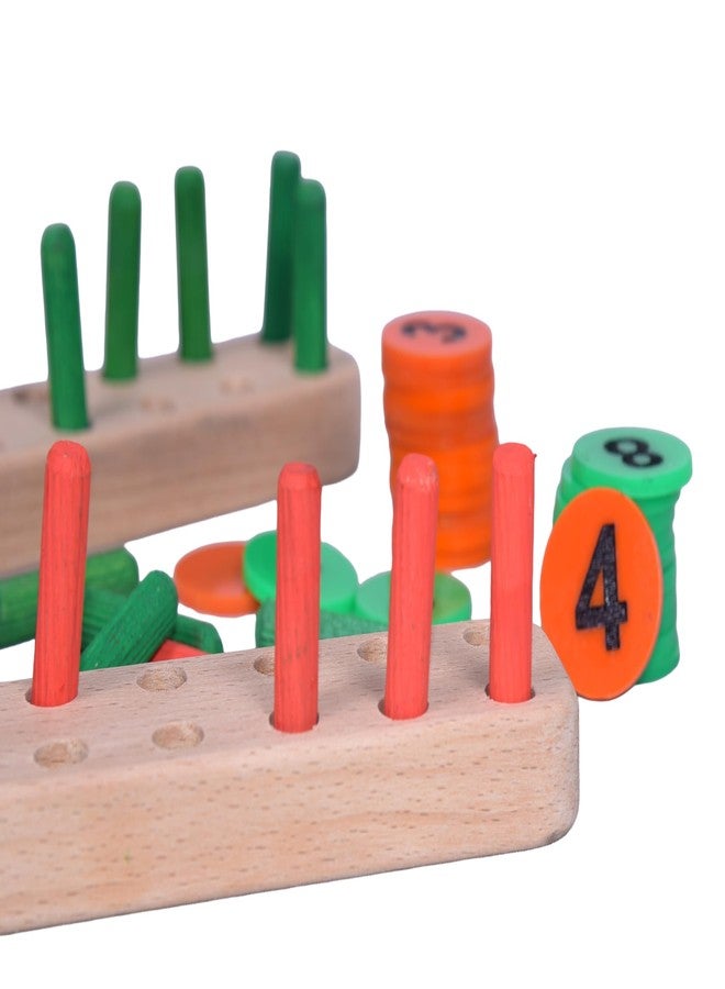 RCW Wooden Math Learning Toy for Kids | Counting Peg Board with Numbers & Arithmetic Symbols | Educational Montessori Toy for Early Learning (Multicolor) - Image 5